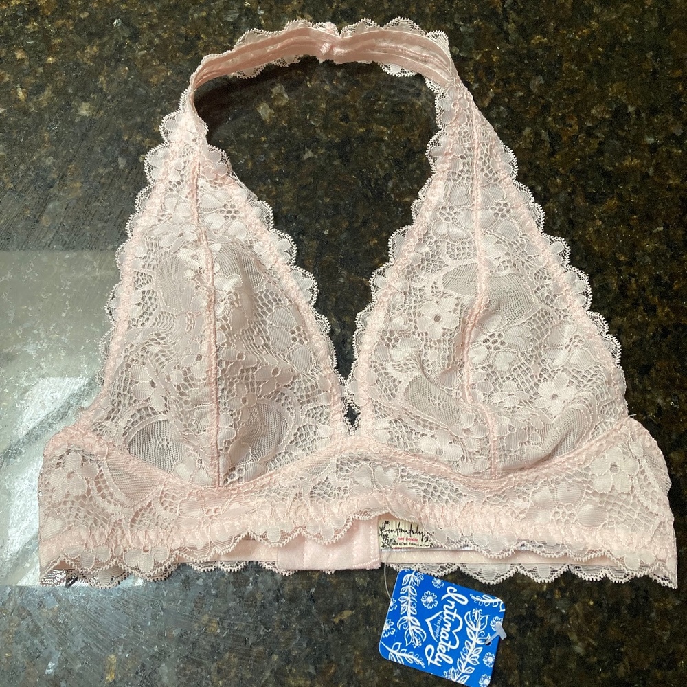 Free People Lace Halter Bra